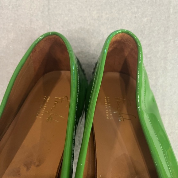[10.5]Franco Sarto A Milicent Green Patent Leather Flat Loafer - Picture 7 of 8